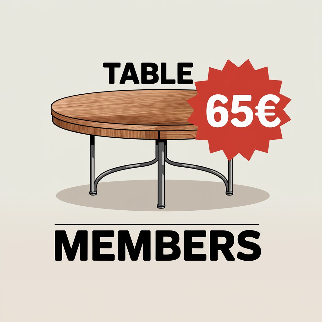 Promotion sur une table